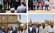 آئین کلنگ‌زنی مدرسه «شهدای بانک سپه» در روستای پرسبانج استان قزوین
