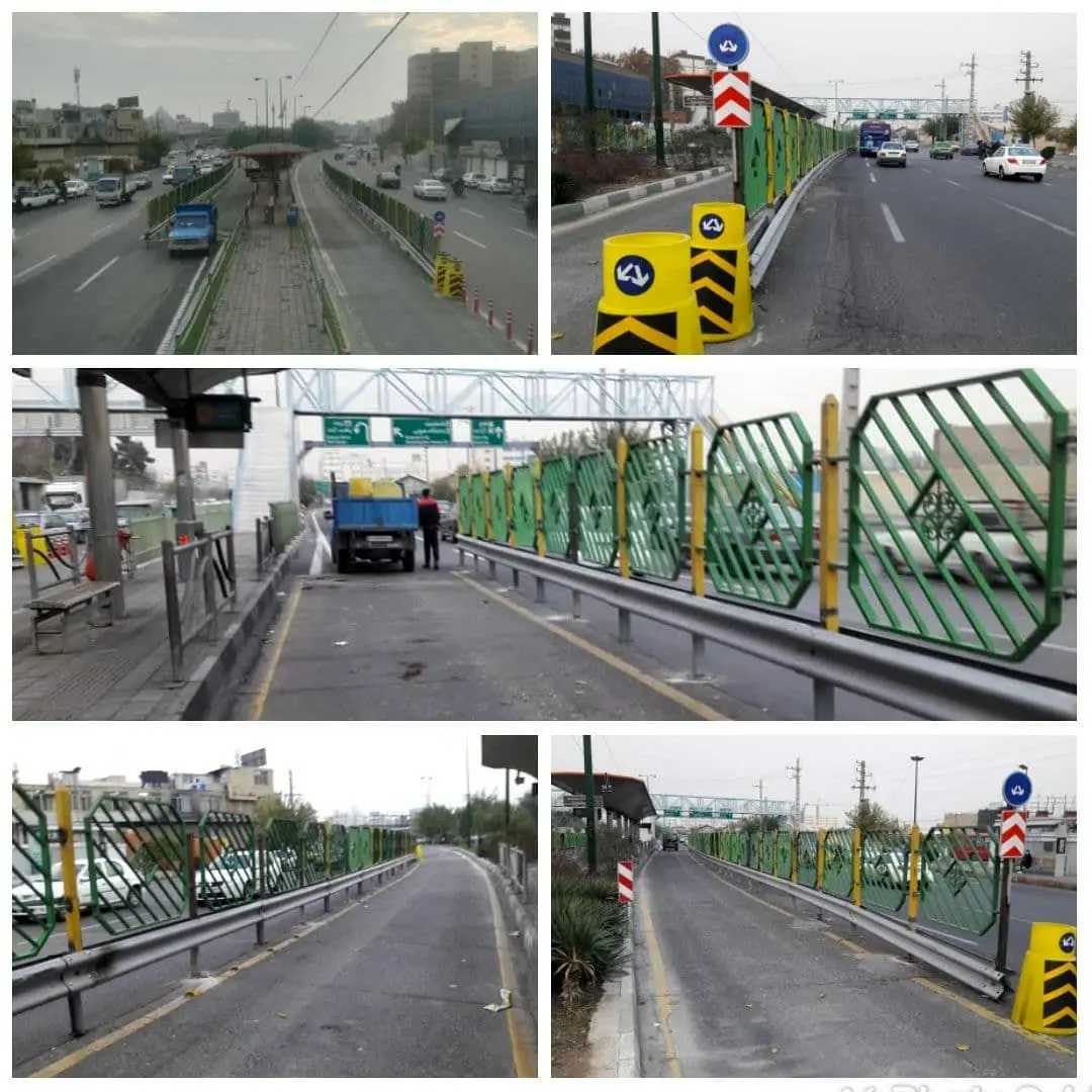 ایمن سازی حریم ایستگاه BRT درمانگاه مشیری (میدان بوتان)

