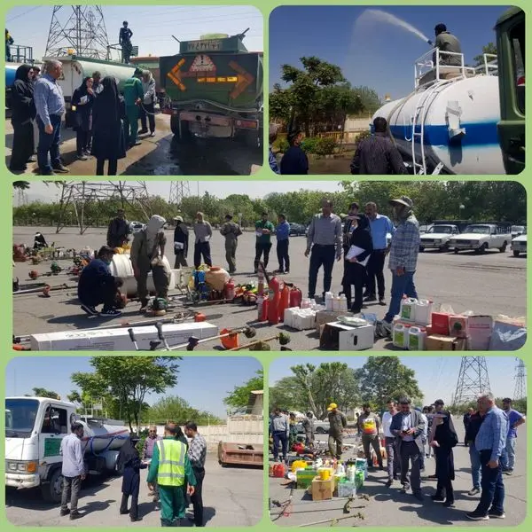 ارزیابی ادوات و نهاده های پیمانی نگهداشت  فضای سبز منطقه 15