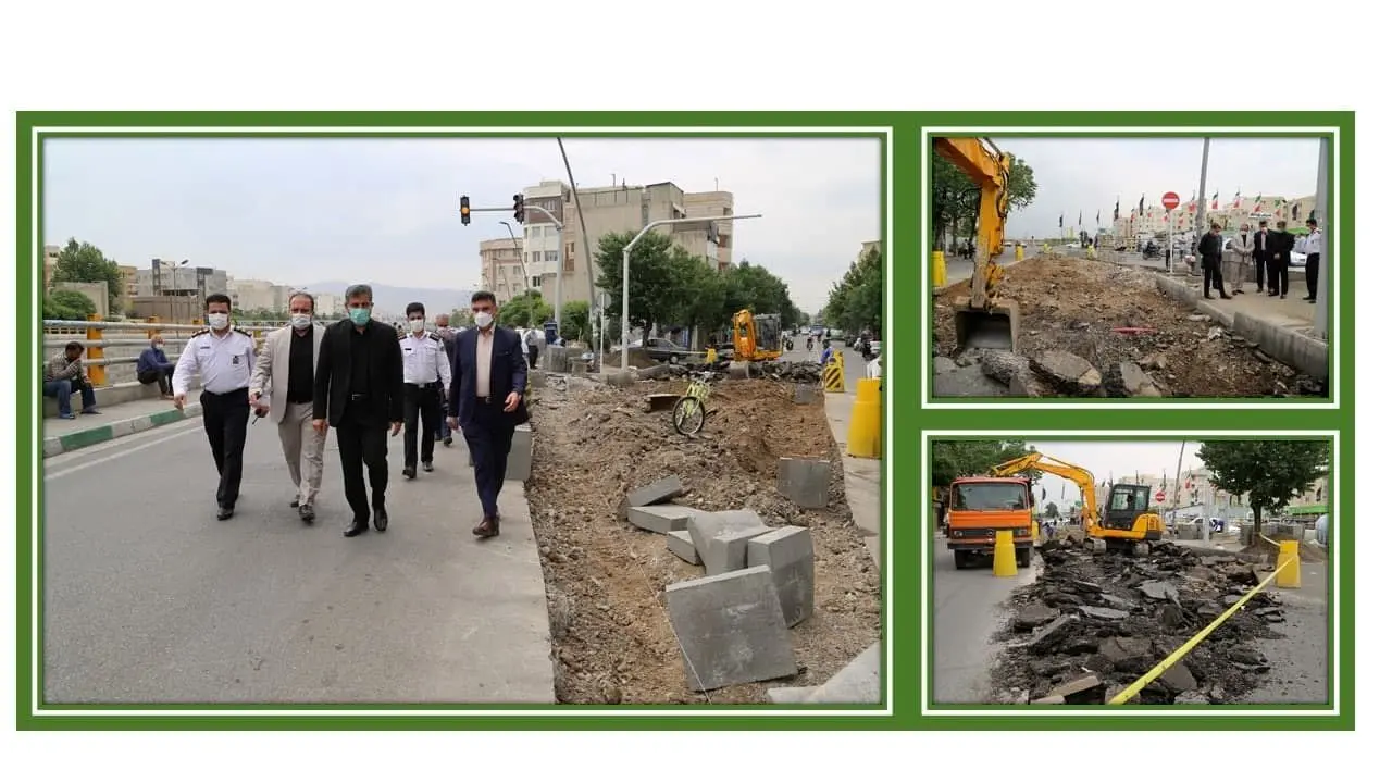 بازدید شهردار منطقه از اصلاح هندسی تقاطع بزرگراه امام علی (ع) و اتابک