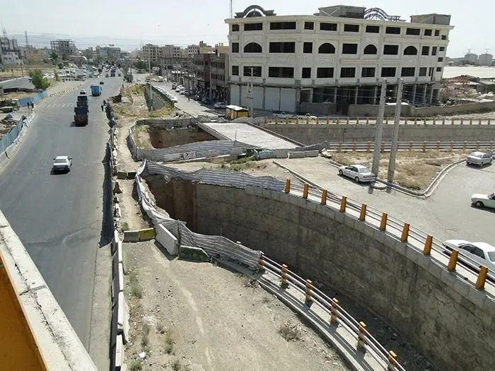 پیشرفت قابل ملاحظه عملیات اجرایی در فاز دوم تقاطع سه راه باقرشهر