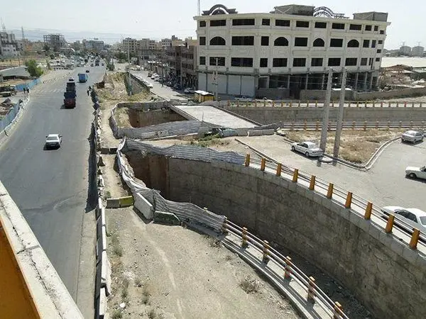 پیشرفت قابل ملاحظه عملیات اجرایی در فاز دوم تقاطع سه راه باقرشهر