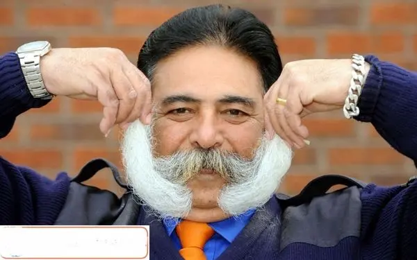 مردی با سبیل 38 ساله+عکس