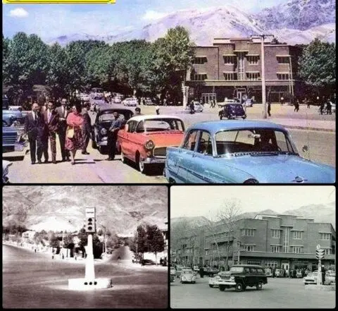 نمایی قدیمی از میدان تجریش تهران+عکس