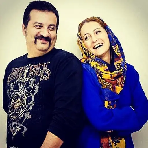 خانم بازیگر و همسر معروفش در کافه الهام پاوه نژاد+عکس