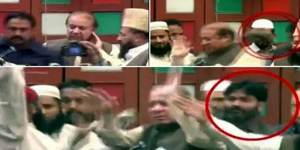 پرتاب کفش به آقای وزیر در حین سخنرانی+عکس