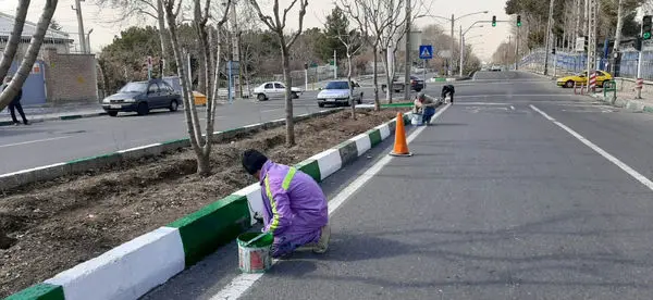 رنگها در معابر شمال شرق تهران چشم نوازی می کنند