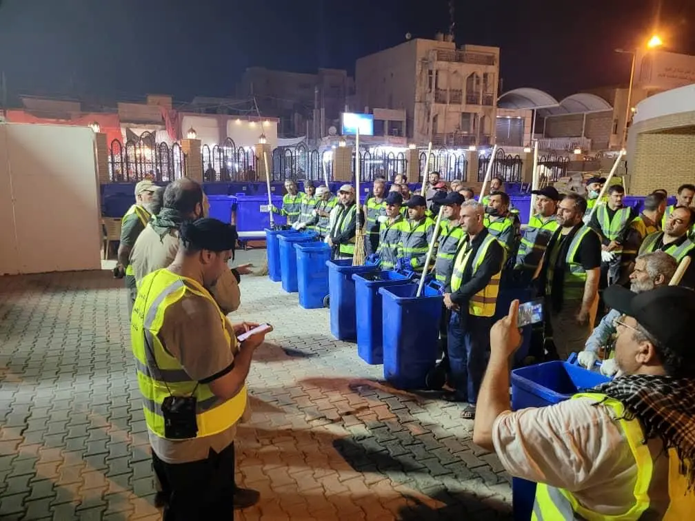 فعالیت شبانه‌روزی نیروهای خدوم منطقه ۲۱ در شهر کوفه 