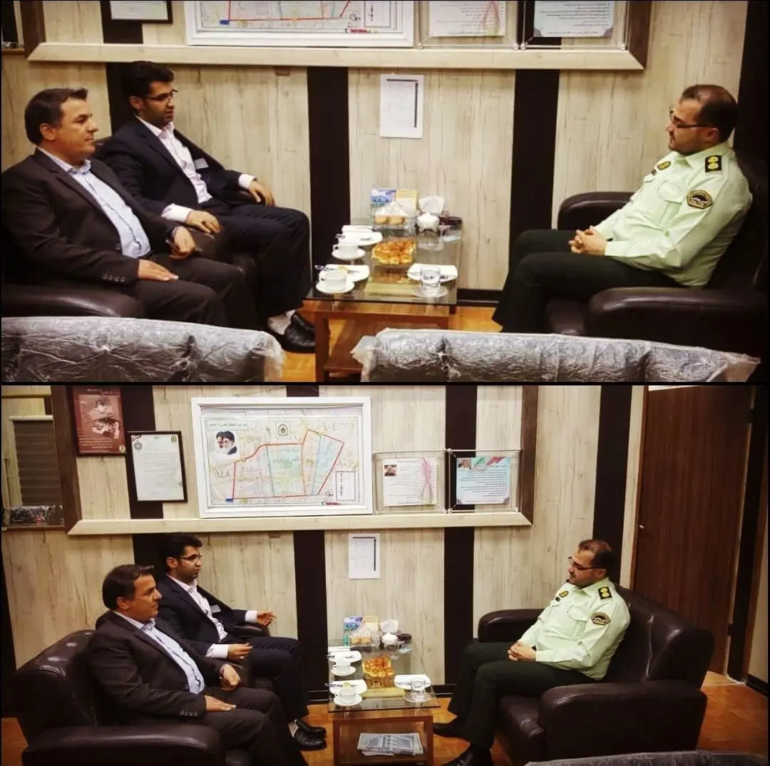 دیدار شهردار ناحیه یک منطقه شش با سرهنگ علیزاده رییس کلانتری ۱۰۷

