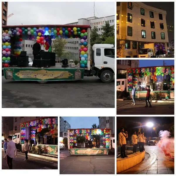 اجرای جشن نیمه شعبان با کاروان نور، شهر، امید در منطقه۹                                            

