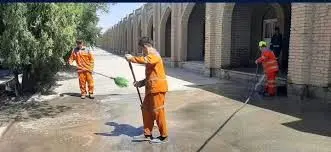 خدماترسانی منطقه۸ در ضلع جنوبی حرم امام خمینی (ره)