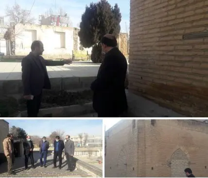 بازدید معاون میراث فرهنگی استان مرکزی از  بنای بقعه آقا نورالدین عراقی
