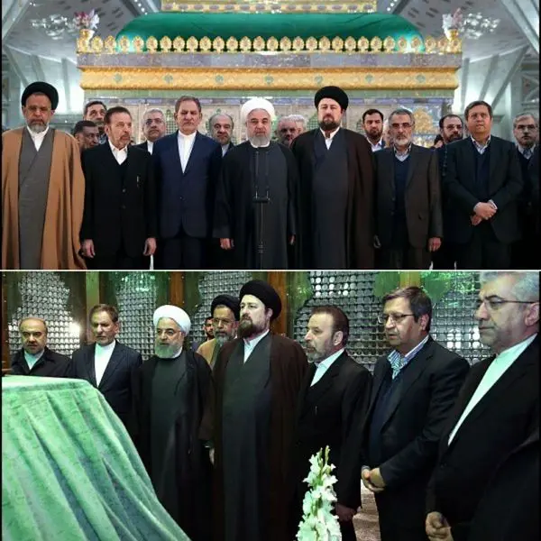 تجدید میثاق رئیس جمهور و اعضای هیأت دولت با آرمانهای امام راحل و شهیدان