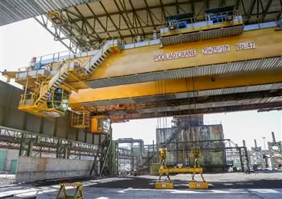 ساخت و بهره‌برداری از جرثقیل سقفی 50 تن در سالن جدید ریخته‌گری مداوم

