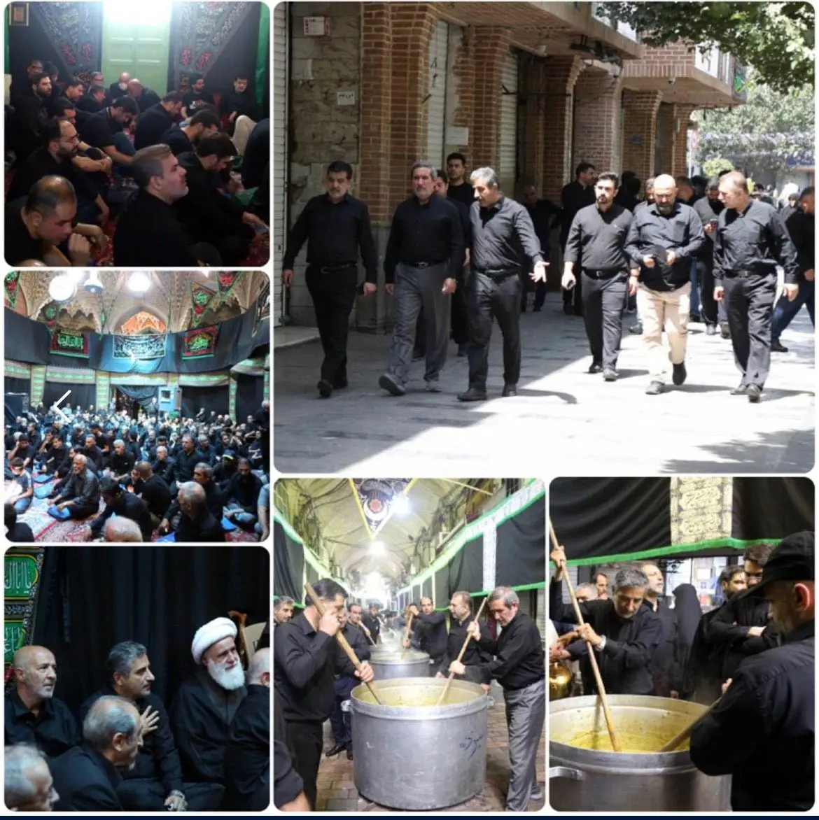 عزاداری تاسوعا و عاشورای حسینی در بازار تهران برگزار شد

