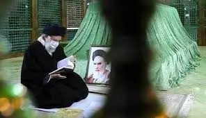 حضور رهبر انقلاب در حرم امام خمینی (س) و گلزار شهدای بهشت زهرا