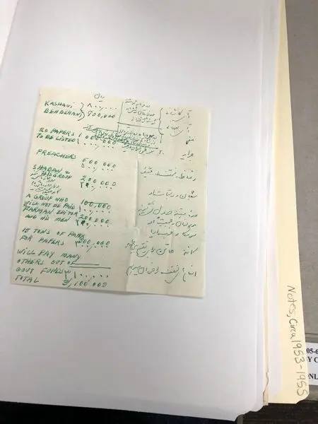 پاسخ پسر آیت الله کاشانی به ادعای پول گرفتن پدر در کودتا +سند