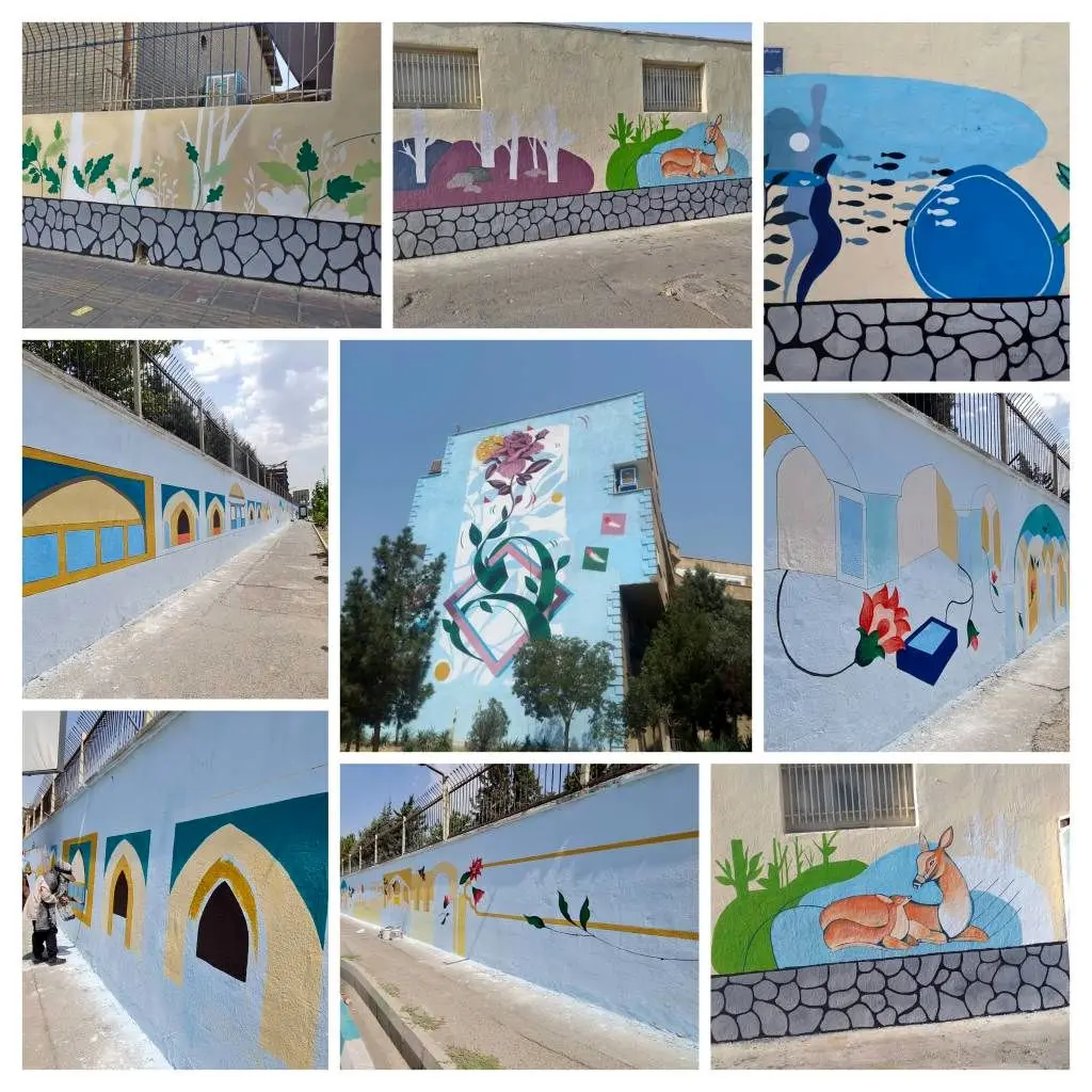 تحول فضای شهری منطقه ۲۱ در مدت ۲۵ روز با یکهزار مترمربع نقاشی دیواری