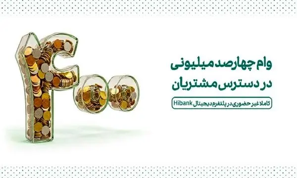 وام ۴۰۰  میلیونی در دسترس مشتریان

