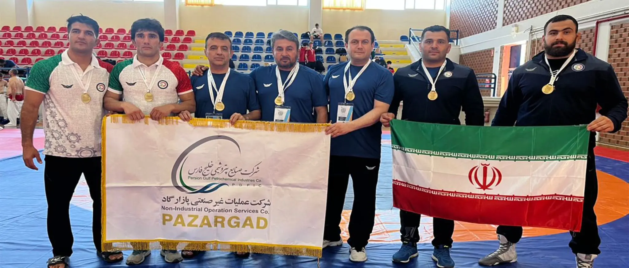 کسب مقام قهرمانی تیم ملی ایران در مسابقات جهانی کشتی فرنگی کارگران

