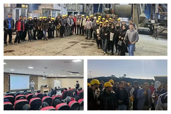 بازدید دانشجویان دانشگاه کردستان از معدن گلالی، سنگ‌شکن سورچه و کارخانه کنسانتره صبانور در اسدآباد

