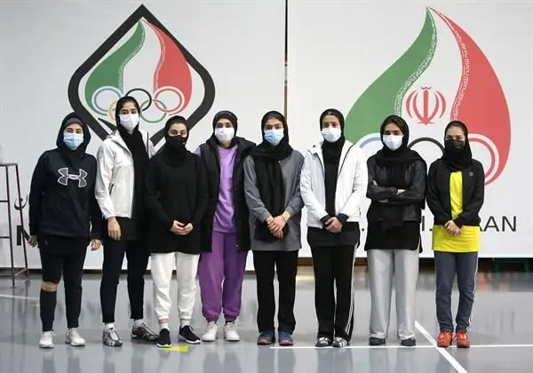 تیم ملی شمشیربازی دختران اسلحه سابر در آزمون های آمادگی جسمانی آکادمی ملی المپیک
