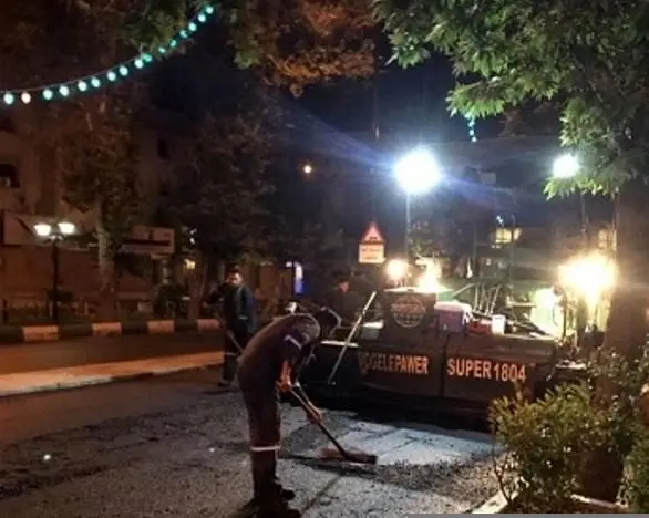 اجرای 7000 متر مربع آسفالت مکانیزه در بلوار میرداماد

