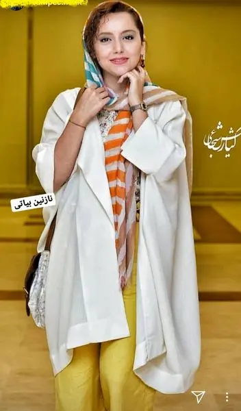 نازنین بیاتی با سر و وضعی شاد و خوشحال+عکس