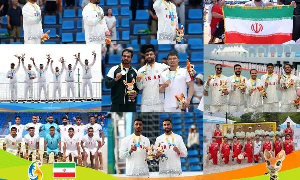 ایستادن بر سکوی سوم آسیا با 9 طلا و یک نقره