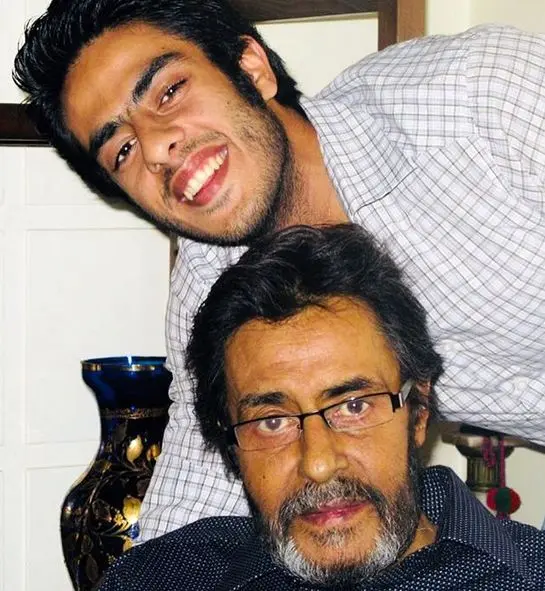 تصویری کمتر دیده شده از «خسرو شکیبایی» و پسرش+عکس