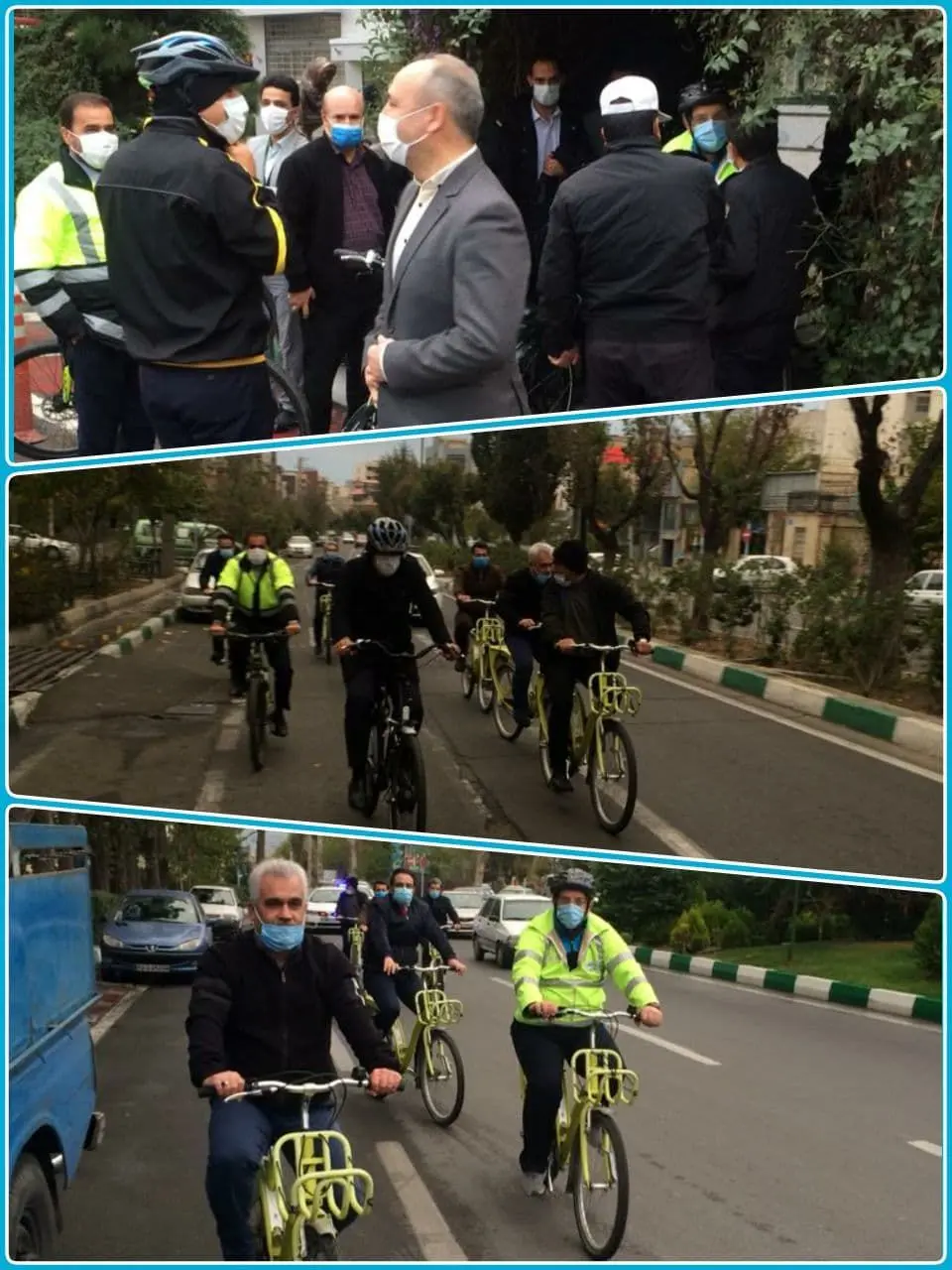 رکاب زنی شهردار و مدیران ارشد شهری #منطقه۲۱ در هوای بارانی بیست و هفتمین روز از آبان ماه۹۹

