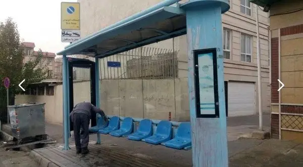 انجام سی هزار متر خط کشی محوری و نوسازی سرپناه ایستگاه های اتوبوس منطقه ۲۱