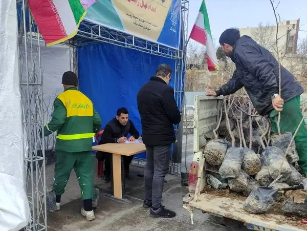 توزیع ۲۵ هزار نهال و آموزش کاشت به شهروندان 