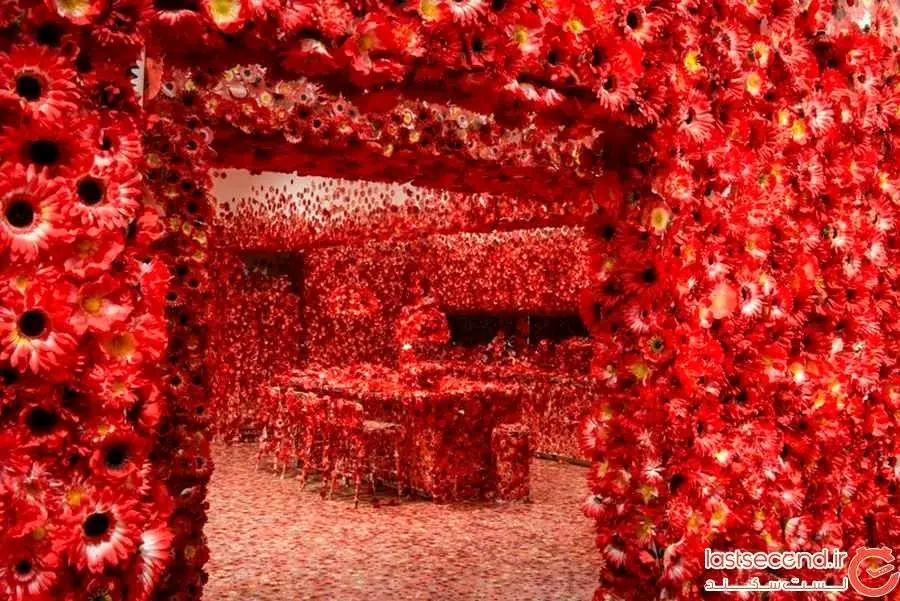 لذت قدم زدن در اثر هنری «رویای گل های سرخ»         