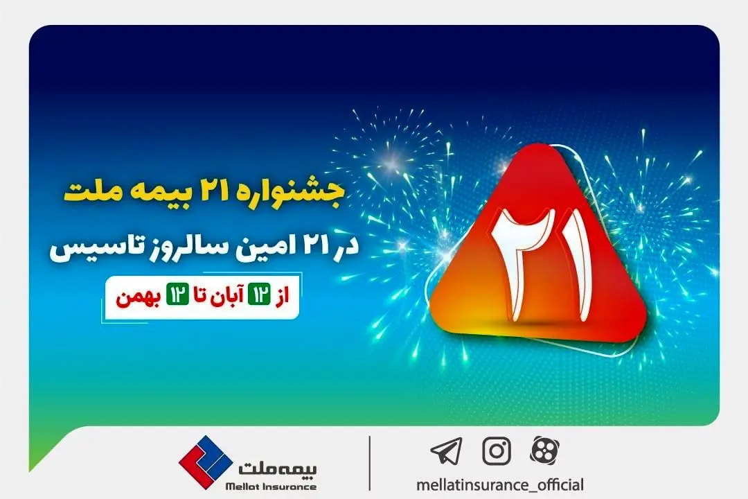 جشنواره ۲۱ بیمه ملت به مدت سه ماه برگزار می‌شود

