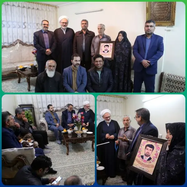 دیدار جمعی از مدیران منطقه با خانواده معظم شهید سید علی روته