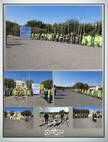 برگزاری مانور برف تکانی درمنطقه 15