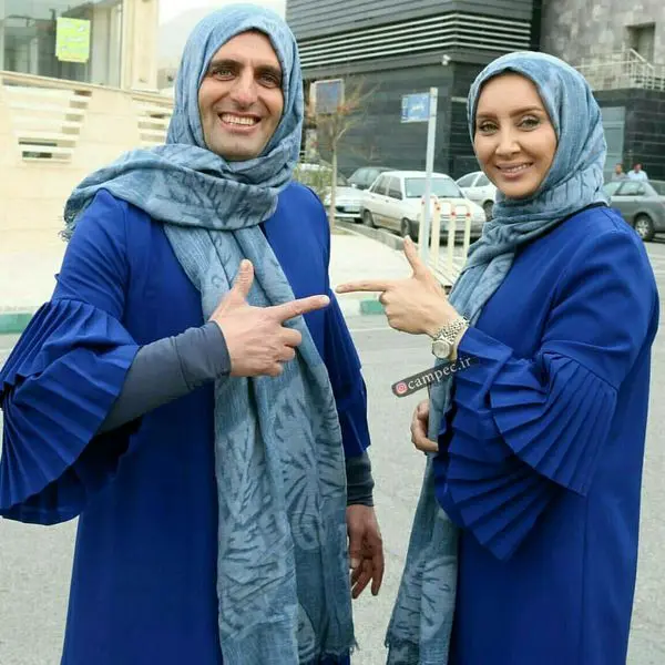 بازیگر زن مشهور ایرانی و بدلش+عکس
