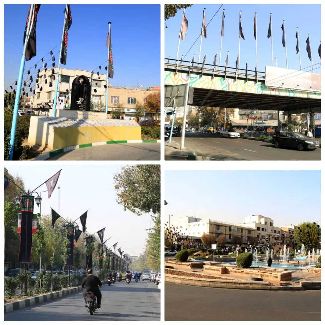 در آستانه شهادت حضرت زهرا(س) منطقه ۱۲ سیاه‌پوش شد


