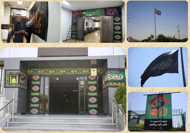 برافراشته شدن بیرق عزای سالارشهیدان در معابر منطقه 15  

