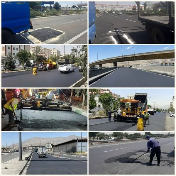 پایان عملیات اجرای ۶ ماهه بهسازی معابر و پیاده سازی ۴۸ هزار تن آسفالت در خیابان ها و بزرگراه های پرتردد منطقه ۲۱

