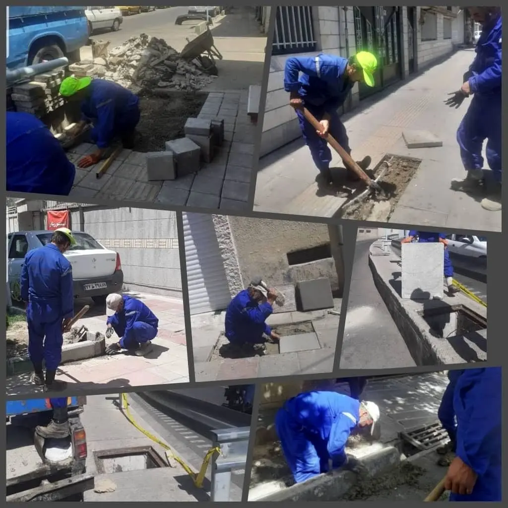 اجرای بهسازی و ساماندهی 500متر مربع از معابر شهری در ناحیه یک 

