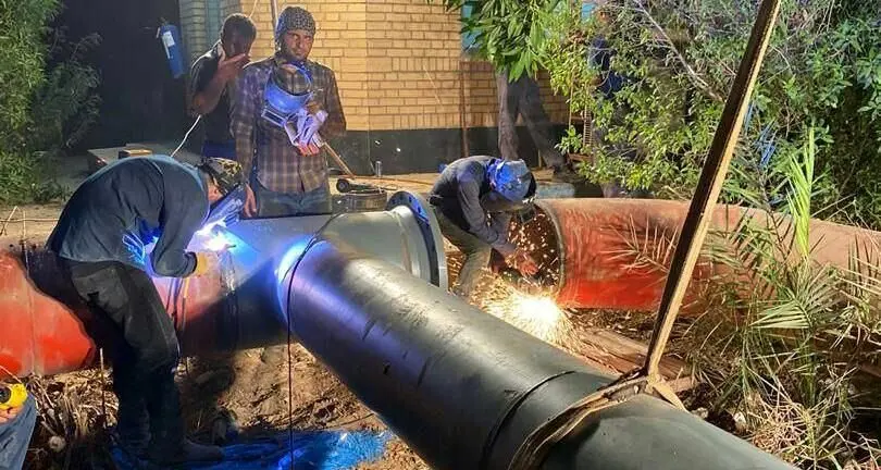 عملیات موفقیت آمیز فجر در ایجاد انشعاب از خطوط آب آتش نشانی

