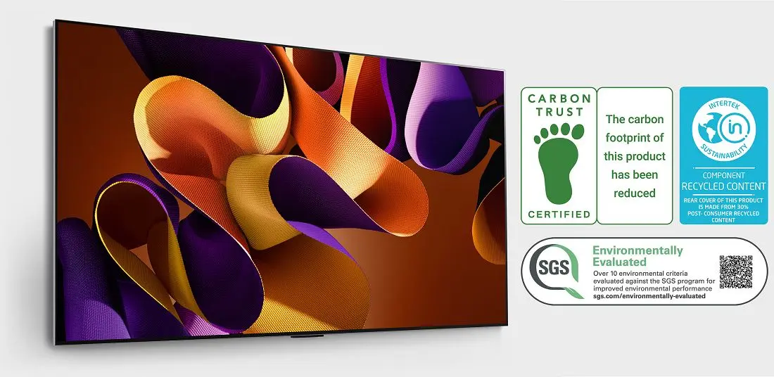 دریافت گواهی سازگاری با محیط ‌زیست توسط تلویزیون‌های LG OLED evo