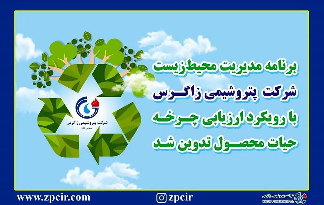 تدوین برنامه مدیریت محیط زیست پتروشیمی زاگرس با رویکرد ارزیابی چرخه حیات محصول

