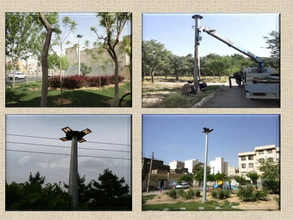 نصب 38 پایه چراغ در بوستان و معابر منطقه 15

