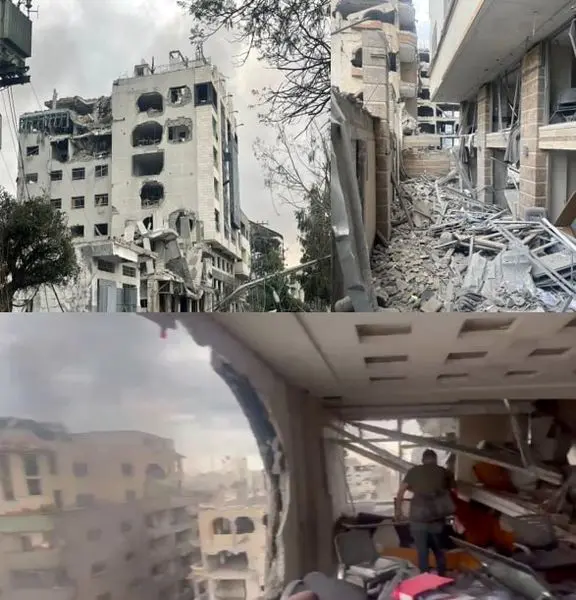 حمله صهیونیست ها به دفتر شبکه العالم معاونت برون مرز ی در غزه