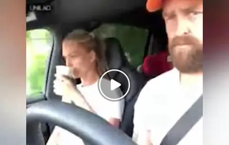 غافلگیری زن جوان از شوخی همسرش مقابل دوربین!+عکس