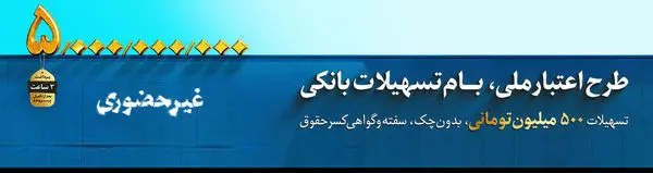 آغاز طرح اعتبار ملی در بانکملی ایران