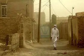 باد و گرد و خاک در نقاط مختلف کشور